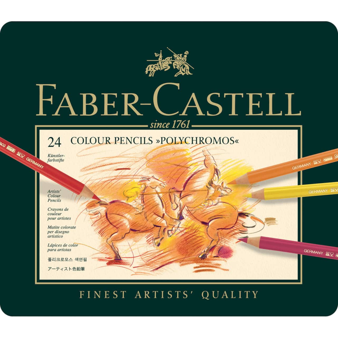 Faber-Castell&#xAE; Polychromos&#xAE; Colour Pencil 24 Color Tin Set